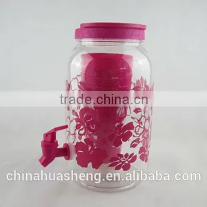 PET Plastic Sun Tea Jar BPA Free Jar 25 Pcs Party Drink Set Buffet Juice Dispenser With Coasters, Tumbers, Ice Cubes and Stirs thumbnail-3