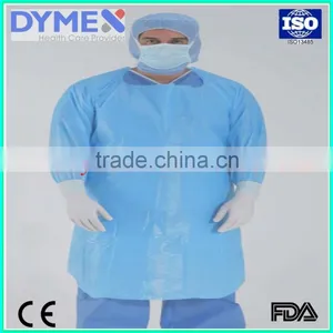 Yellow Blue SMS Nonwoven Disposable Isolation Surgical Gowns thumbnail-2