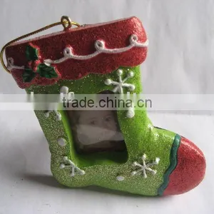 Sock Shaped Resin Christmas Style Photo Frame thumbnail-1