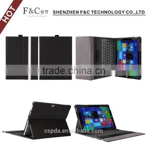 Eco-friendly pu Leather Flip Case for Microsoft Surface Pro 4 With Pen Holder thumbnail-1