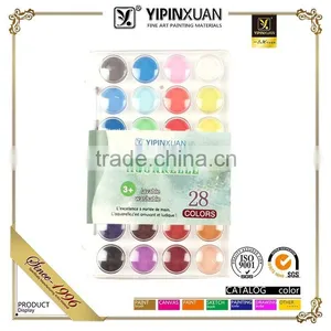 China Hot Selling High Quality 12Colors Dry Water Color Paint Set For Kids With Brush thumbnail-6