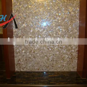 Pure White Color Freshwater Mother of Pearl Shell Mosaic Tiles thumbnail-3