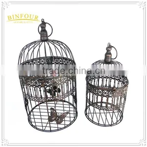 Garden Decorative Welding S/2 Round Birdcage thumbnail-1
