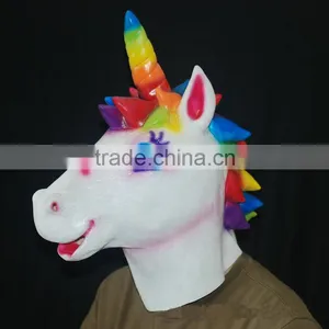 New Design Fancy Full Head Animal Horse Latex Mask Halloween Party Mask thumbnail-4