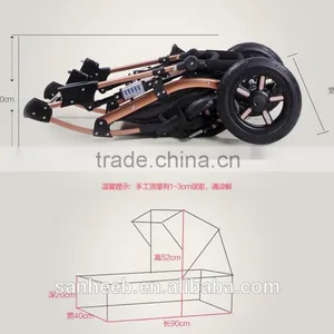 High-view, Aluminum Alloy, Shock Absorption, Portable and Foldable Stroller for Baby to Sit or Lie Down thumbnail-3