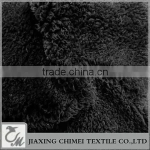 Black Sherpa Faux Fur for Sweater thumbnail-1
