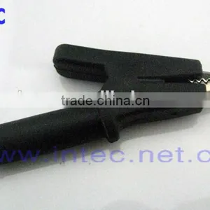 Jumper Wires Alligator Crocodile Roach Test Clip Plastic Handles Crocodile Clips 60mm Black Color I00147 thumbnail-1