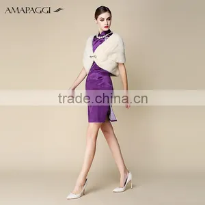 Custom White Mink Fur Shawl for Girls thumbnail-2