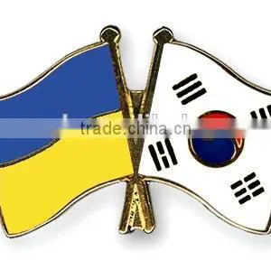 National Flag Pin Button Badge for Your Country Cross Flag Badge thumbnail-2