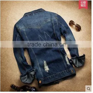 Casual Jeans Jacket Metrosexual Jacket Jeans Jacket Mens Thin Slim Jacket thumbnail-2