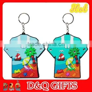 Embossed Logo Rectangle Shape Cheap Metal Souvenir Keychain thumbnail-1