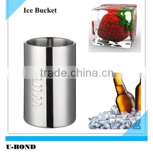 Stainless Steel Cylinder Type Double Wall Wine Holder thumbnail-1
