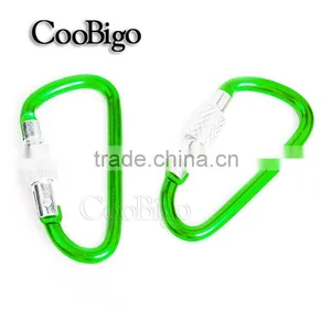 Aluminum Spring Locking Carabiner Snap Hook Hanger Keychain Hiking Camping #FLQ187-8C(Mix-s) thumbnail-4