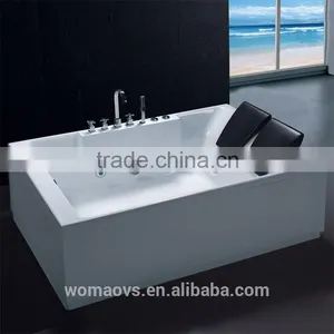 Hot Sale Double Person Acrylic Whirlpool Bathtub, Rectangle Massage Bathtub With Digital Controller thumbnail-5