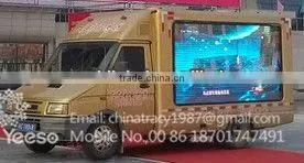 Customized Led Vehicle, Yeeso-V8 Mobile LED Display Advertising Truck,3 Sides Led Screen,2 Sides Lifting System, Led Truck thumbnail-1