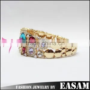 Luxury and Fashion Colorful Crystal Bangle, Fashion Charming Bangle Bracelet, Metal Bracelet thumbnail-2