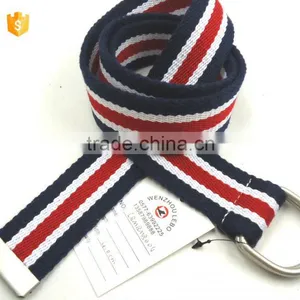100% Cotton Webbing Belt With Iron D-ring thumbnail-1