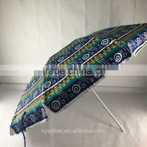 Hot Sale Cheap Windproof 120cm*8K Radius Polyester uv Cloth Beach Umbrella thumbnail-4