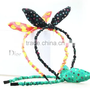Free Sample Fabric Chiffon Wrapped Dot Headband thumbnail-3