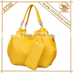 Soft Rose Tote Bag Metal Chain Connected Shoulder Strap Famous Designer Handbag thumbnail-2