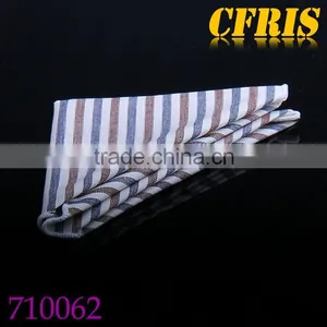 Classical High Quality Striped 100% Cotton Pocket Square thumbnail-1