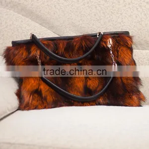 2015 New Arrival Fashion Factory Price Real Fox Fur Lady Handbag thumbnail-3
