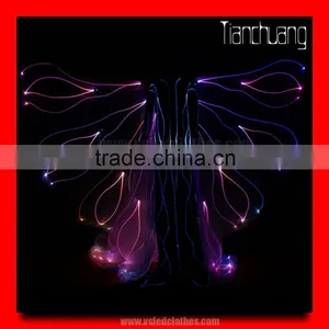 Programmable LED Isis Wings, Remote Controlled Belly Dance Isis Wings Golden thumbnail-3