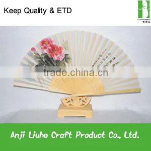 Chinese Style Silk Bamboo Fan thumbnail-1
