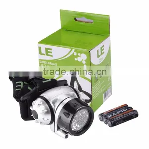 AAA Battery Powered LED Headlamp 18 White LED and 2 Red LED 4 Brightness Level Choice thumbnail-3