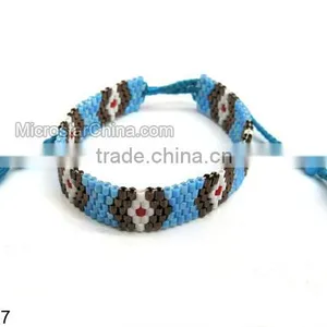 New Hot Pink Seed Bead Macrame Bracelet thumbnail-4