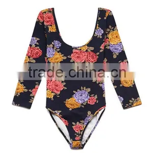 2014 Bodysuit Floral Printed Apparel for Women Bodysuit Cheap Female Clothing Quality Choice thumbnail-2