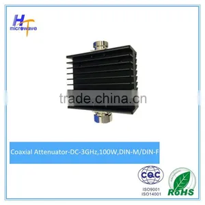 RF Coaxial Attenuator,100Watts, DC-3GHz, DIN Connector, for Wireless Apps thumbnail-1