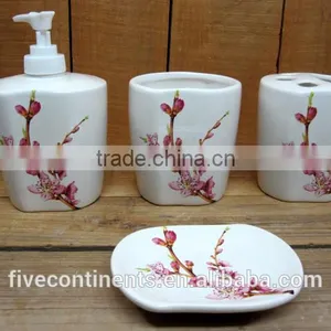 DFC New Decal Ceramic 4pcs Bathroom Set thumbnail-1