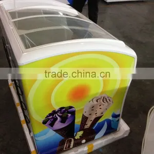 Sliding Curved Top Glass Door Chest Freezer thumbnail-3