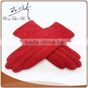 2016 NEW Fashional Cherry Thinsulate Suede Motorcycle Gloves For Girls thumbnail-1