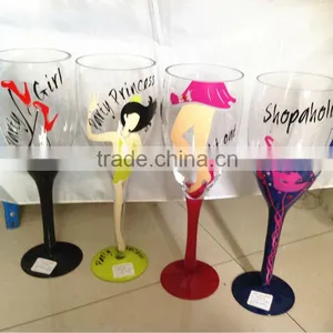 Giant Party Champagne Glass With Beautiful Design Party Girl and Image thumbnail-1