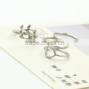Fashion Latest Gold Finger Multiple Engagement Ring Set for Women thumbnail-6