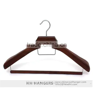 Antique Wooden Suit Hanger ,Valley Head Style Pine, Half Shiny Style, Wooden Clothes Hanger thumbnail-3