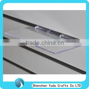 Flat Pvc Acrylic Slatwall Display Rack, Plexiglass Display Shelves Custom thumbnail-1