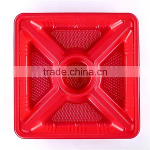 SM1-3109Red 5 Compartment Box Disposable Plastic Red Tray thumbnail-4