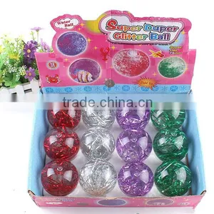 55mm Lucency Fish Crystal Led Flashing Light Bouncy Ball Baby Kids Toys Water Ball thumbnail-1