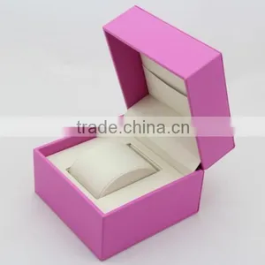 Lovely Pink Leather Watch Packaging Box for Women thumbnail-1