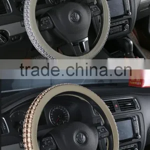 The New Ice Silk Cotton Car Spell of pu Leather Steering Wheel Covers Universal Design is the Four Seasons General thumbnail-3
