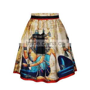 2015 Women Long Skirt Digital Printing Puff Skirt Cheap Price High Quality N19-14 thumbnail-1