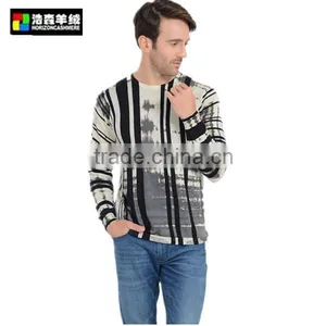 Pure Used Cashmere Sweater, Man Comfortable Dip Dye Pullover thumbnail-2