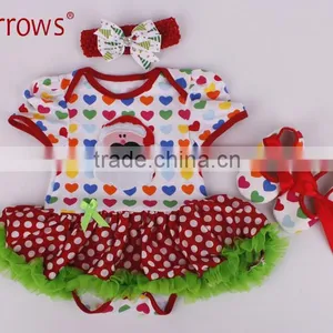 Cheap Baby Girl Boutique Clothes Short Sleeve Lace Infants Romper Layette thumbnail-3
