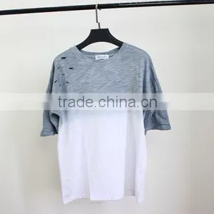 China Women Clothing Supplier Fashion Tie Dying Ladies Slub Cotton t Shirts Customized thumbnail-2