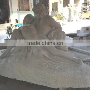 Life Size White Marble Man and Woman Garden Statue thumbnail-4