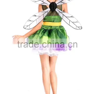 2015 Newest Women Puffy Woodland Fairy Halloween Fancy Dress Costume With Wings thumbnail-2