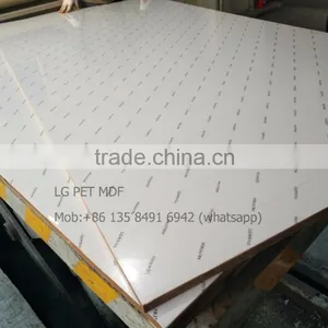 White Color Imported Korea LG PET Membrane Laminated Mdf .hdf Board thumbnail-2